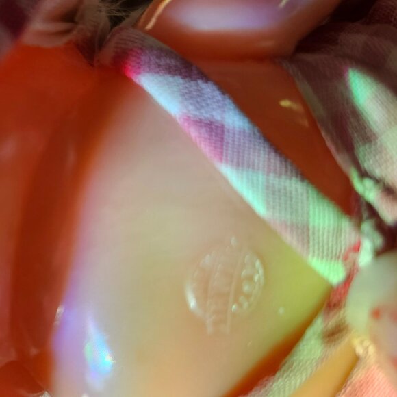 Vintage Irwin  Kewpie Doll is dressed and has a bonnet and is marked on back - Picture 6 of 6